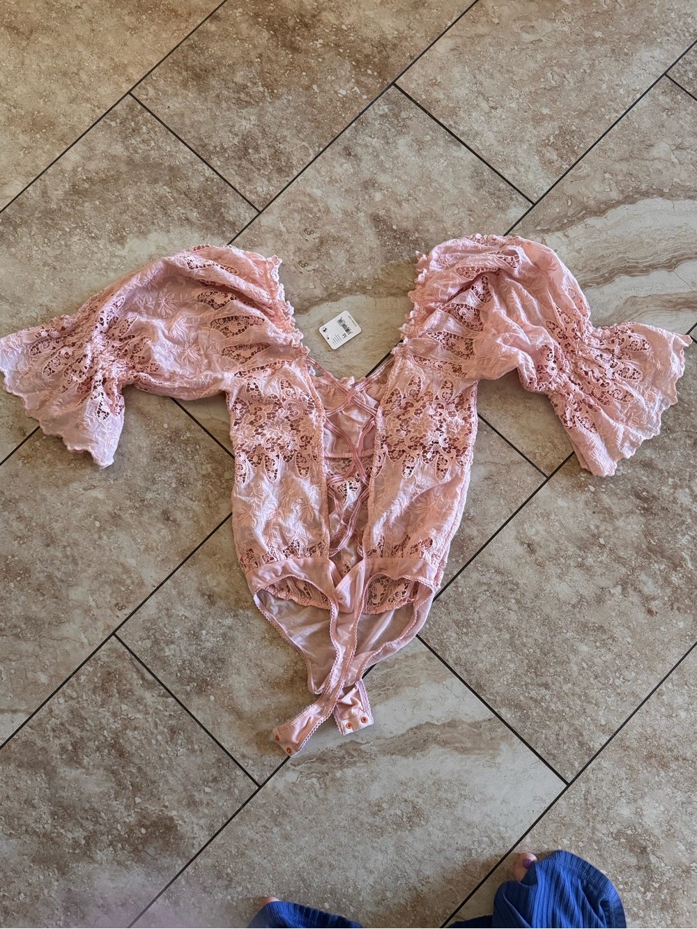 NWT Free People Pink Land Of The Free Bodysuit - Picture 5 of 9